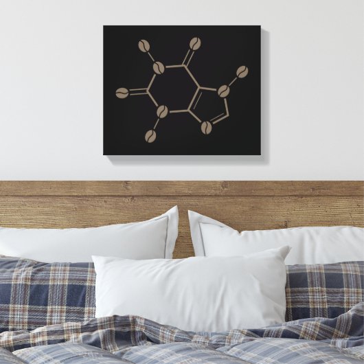 Koffeinbohnenmolekül Leinwanddruck (Insitu (Schlafzimmer))