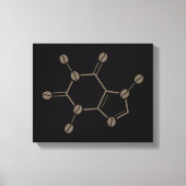 Koffeinbohnenmolekül Leinwanddruck (Vorderseite)