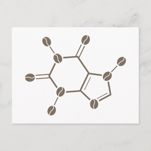 Koffeinbohnenmolekül Postkarte (Vorderseite)