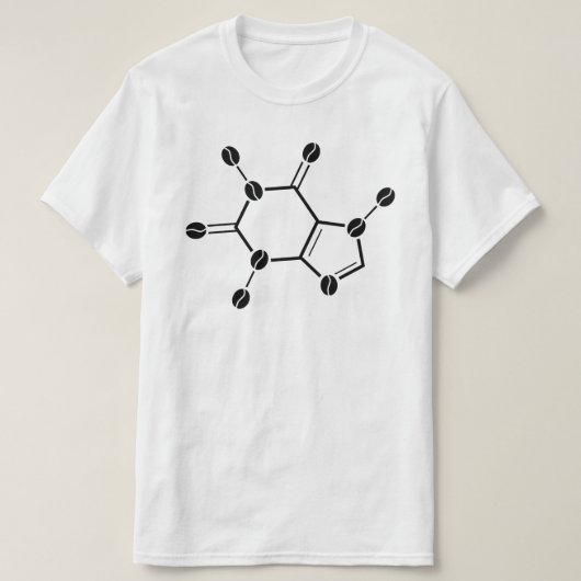 Koffeinbohnenmolekül T-Shirt (Design vorne)