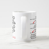 Koffeingehalt braucht eine Menge Kaffee-Tasse Jumbo-Tasse (Rückseite)