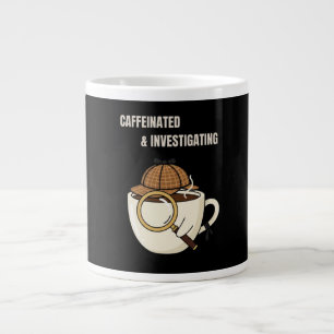 Koffeinhaltig & Untersuchend Cozy Mystery Kaffee Jumbo-Tasse