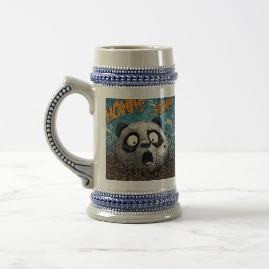 Koffeinhaltiger Panda Bierglas (Links)