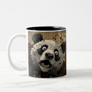 Koffeinhaltiger Panda Zweifarbige Tasse