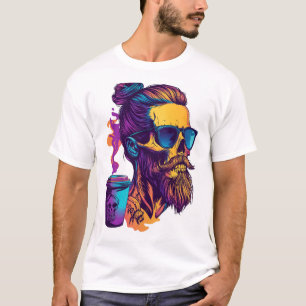 Koffeinhaltiger Schädel - Lustiger Barista-Skelett T-Shirt