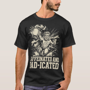 Koffeinhaltiges und Papa-gewidmetes lustiges T-Shi T-Shirt