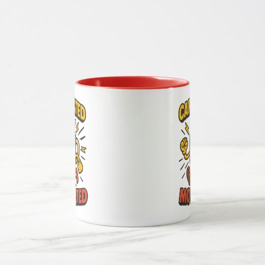 Koffeiniert und motiviert - Power Tasse Design (Zentrum)