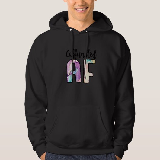 Koffeinierte Af Funny Coffee Addict Hoodie (Vorderseite)