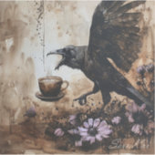 Koffeinierte Korvid-Aufkleber Aufkleber (Vorderseite)