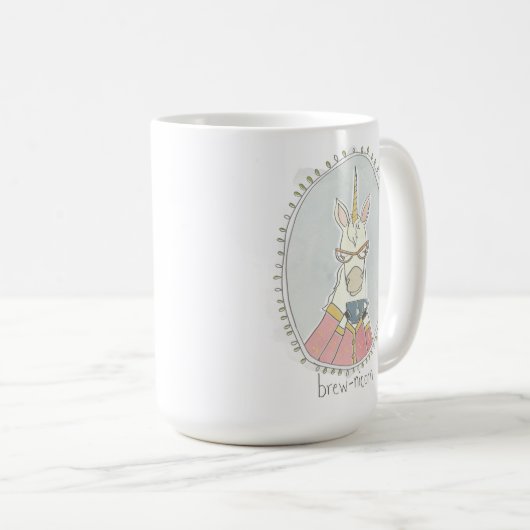 Koffeinierte Süsse | Einhorn aufbrechen Kaffeetasse (VorderseiteRechts)