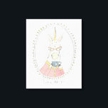 Koffeinierte Süsse | Einhorn aufbrechen Leinwanddruck<br><div class="desc">Dieser Aquarelldruck bietet einen lustigen Einhorn-Sipping-Tee | Bis Juni Erica Vess</div>