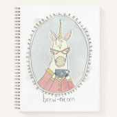 Koffeinierte Süsse | Einhorn aufbrechen Notizblock (Vorderseite)