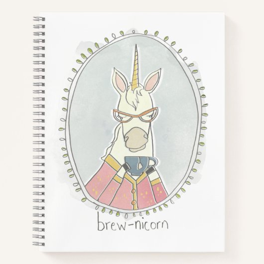 Koffeinierte Süsse | Einhorn aufbrechen Notizblock (Vorderseite)