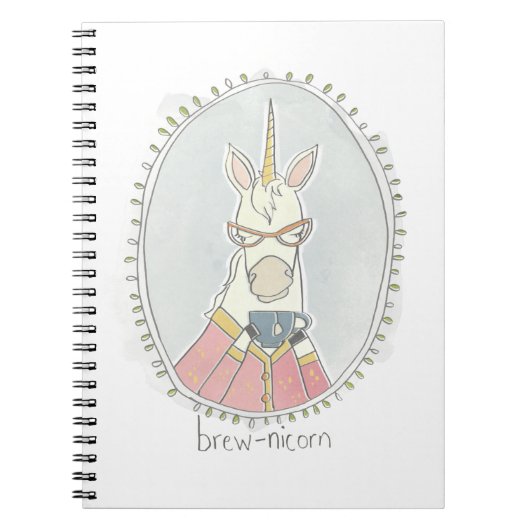 Koffeinierte Süsse | Einhorn aufbrechen Notizblock (Vorderseite)