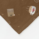 Koffeinierte Welt (Muster) Fleecedecke (Ecke)