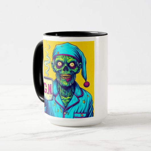 Koffeinierte Zombies Tasse (Vorderseite Links)