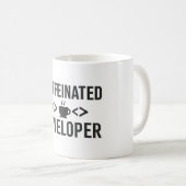 Koffeinierter Entwickler - Coding Coffee Design Kaffeetasse (VorderseiteRechts)