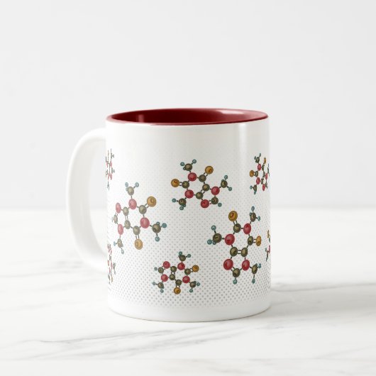 Koffeinkaffee-Tasse Zweifarbige Tasse (Vorderseite Links)