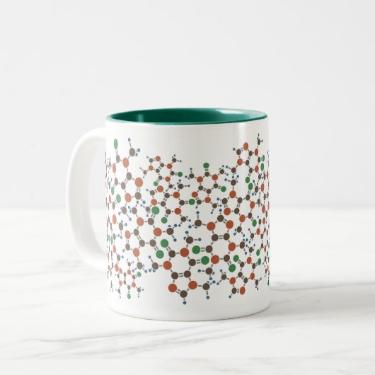 Koffeinkaffee-Tasse Zweifarbige Tasse (Vorderseite Links)