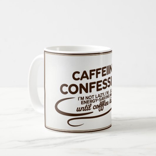 Koffeinkonfession 2 kaffeetasse (Vorderseite Links)