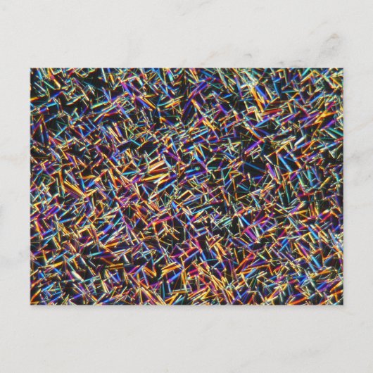 Koffeinkristalle unter einem Mikroskop Postkarte (Vorderseite)