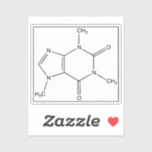 Koffeinmolekül (chemische Formel) Aufkleber (Blatt)