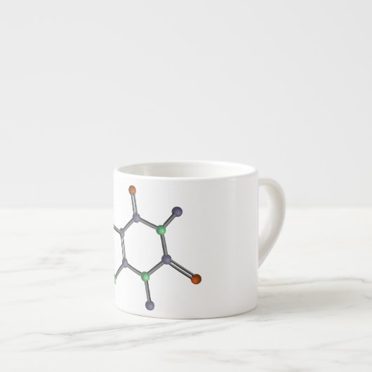 Koffeinmolekül Espressotasse (Vorderseite Rechts)