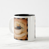 Koffeinunholdkrähen-Kaffee-Tasse Zweifarbige Tasse (Vorderseite Links)