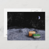 Koffer auf dem Mond Postkarte (Vorne/Hinten)