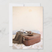 Koffer Hut Lippenstift Ruhestandsparty Einladung (Rückseite)