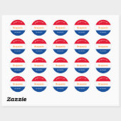 koffer sticker rood wit blauw met naam (Blatt)