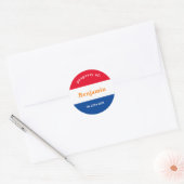 koffer sticker rood wit blauw met naam (Umschlag)
