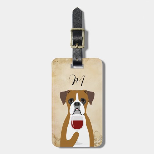 Kofferanhänger für Boxer Hunde (Vorderseite vertikal)