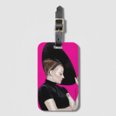 Kofferanhänger. Pink Cherry Pie. Gepäckanhänger (Vorderseite Vertikal)