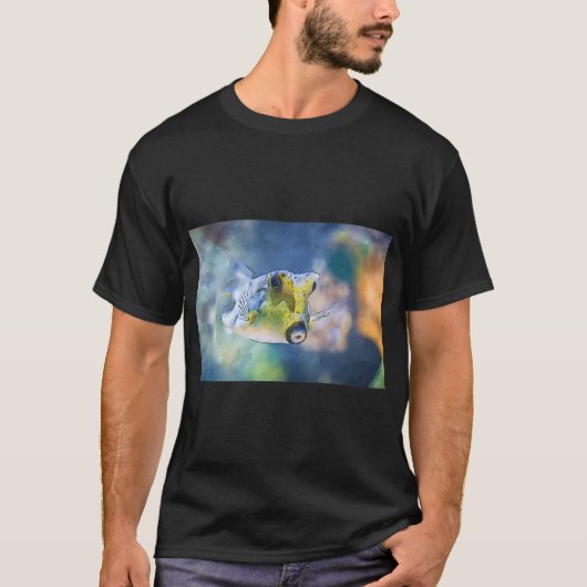 Kofferfisch Digitalmalerei T-Shirt (Vorderseite)
