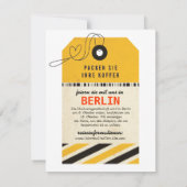 Kofferger Reiseziel Hochzeit Save the Date (Rückseite)