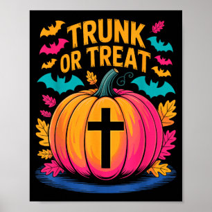 Kofferraum oder Behandlung Halloween-Kostüm Christ Poster