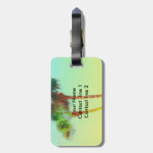 Kofferraummarke für tropische Palmen Gepäckanhänger (Rückseite vertikal)