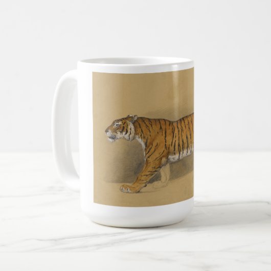 Koffiemok "Wandelende tijger" van Raden Saleh®   Kaffeetasse (Vorderseite Links)