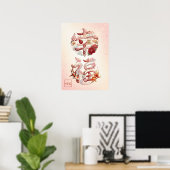 Kofuku: Calligraphy "Happiness"260020222 Poster (Heimbüro)
