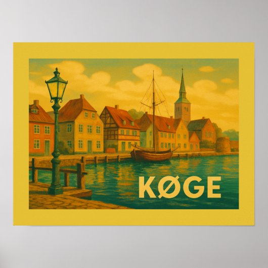 Køge Dänemark Altstadt Poster (Vorne)