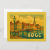 Køge Denmark Old Town Postkarte (Vorne/Hinten)