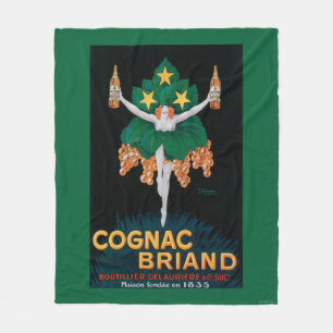 Kognak Briand förderndes Plakat Fleecedecke