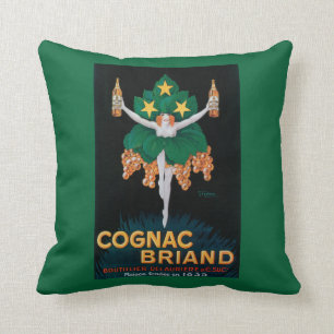 Kognak Briand förderndes Plakat Kissen