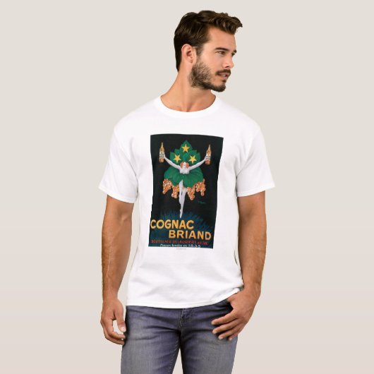 Kognak Briand förderndes Plakat T-Shirt (Vorne ganz)