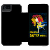 Kognak Gautier förderndes PosterFrance Incipio iPhone Geldbeutel-Hülle (Folio Geöffnet)