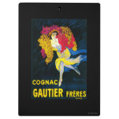 Kognak Gautier förderndes PosterFrance Klemmbrett (Rückseite)
