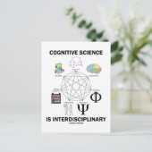 Kognitive Wissenschaft ist interdisziplinär Postkarte (Stehend Vorderseite)