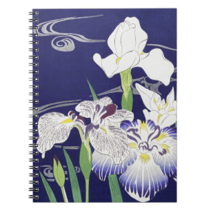 Kogyo Tsukioka Irises, japanische Blume Art Notizblock