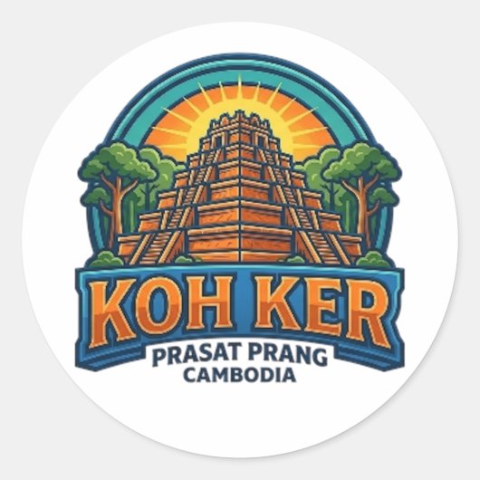 KOH KER TEMPEL RUNDER AUFKLEBER (Vorderseite)